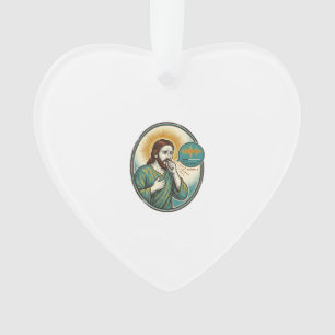 Jesus hustet mittlere Sprachnotiz Audio-Nachricht  Ornament