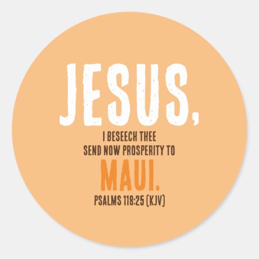 "JESUS, I Beseech Thes" - Erntedank Day Colors Runder Aufkleber (Vorderseite)