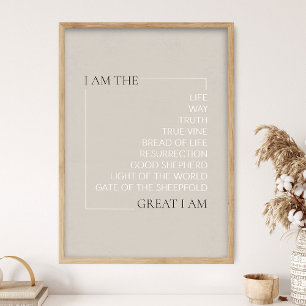 Jesus Ich Bin Aussagen, Jesus Poster, Bibel Wand Poster