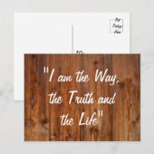 Jesus, ich bin der "Way Bible Verse" Johannes 14:6 Postkarte (Vorne/Hinten)