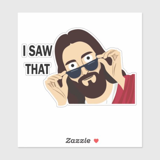 Jesus, ich habe das gesehen aufkleber (Blatt)