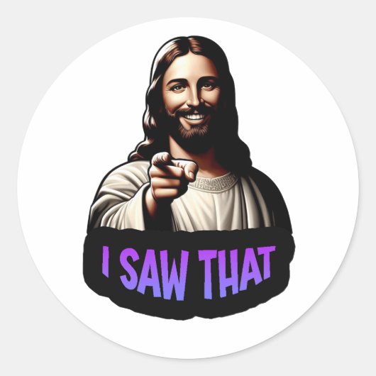 Jesus - ich habe das gesehen! - Vinyl-Aufkleber Runder Aufkleber (Vorderseite)