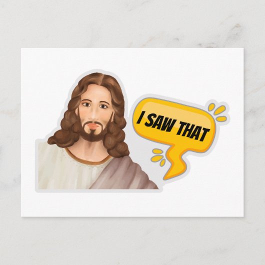 Jesus, ich sah das postkarte (Vorderseite)