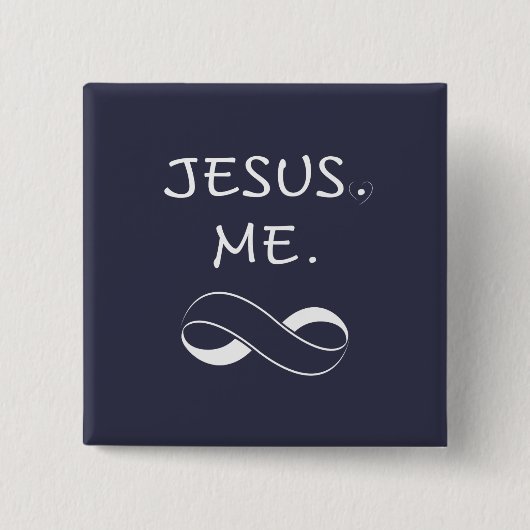 Jesus ich Unendlichkeit knöpft christliche Button (Vorderseite)