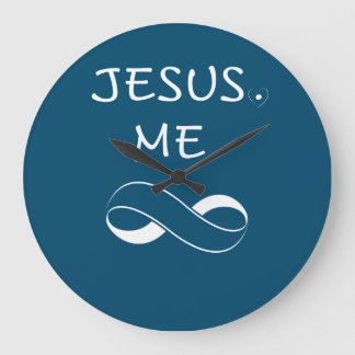 Jesus ich Unendlichkeits-Wand-Uhr-christliches Große Wanduhr