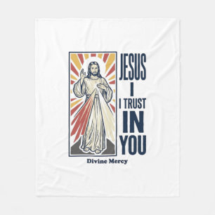 Jesus ich vertraue auf dich Divine Mercy Shirt Des Fleecedecke