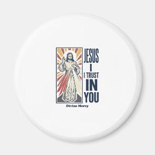 Jesus ich vertraue auf dich Divine Mercy Shirt Des Magnet