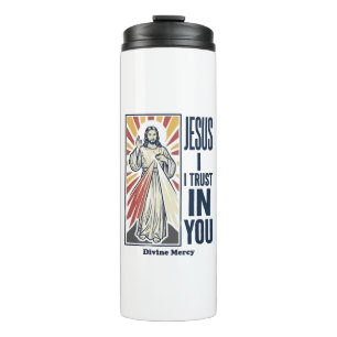 Jesus ich vertraue auf dich Divine Mercy Shirt Des Thermosbecher