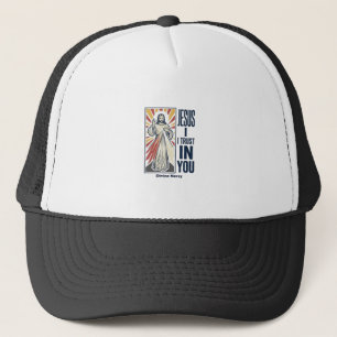 Jesus ich vertraue auf dich Divine Mercy Shirt Des Truckerkappe