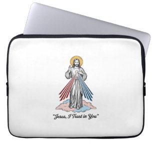 Jesus, ich vertraue auf dich Vintage-Gravur-Shirt- Laptopschutzhülle