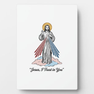 Jesus, ich vertraue auf dich Vintage-Stickerei-Shi Fotoplatte