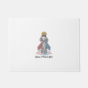 Jesus, ich vertraue auf dich Vintage-Stickerei-Shi Fußmatte