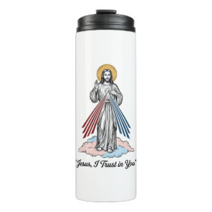 Jesus, ich vertraue auf dich Vintage-Stickerei-Shi Thermosbecher