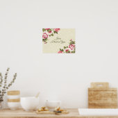 Jesus, ich vertraue auf Sie Zitat mit / Rosa Rosen Poster (Küche)