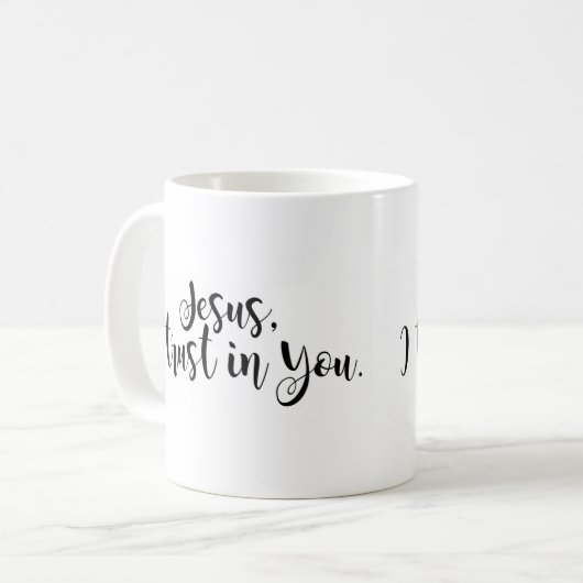 Jesus, ich vertraue dir kaffeetasse (Vorderseite Links)