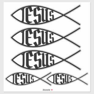 Jesus Ichthus Fish Christentum-Symbol Aufkleber