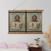 JESUS ICON WANDTEPPICH MIT HOLZRAHMEN (Schlafzimmer)