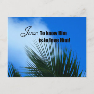 Jesus: Ihn zu kennen ist Ihn Liebe! Postkarte