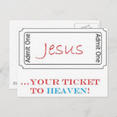 Jesus... Ihr Ticket zum Himmel! Postkarte (Vorne/Hinten)