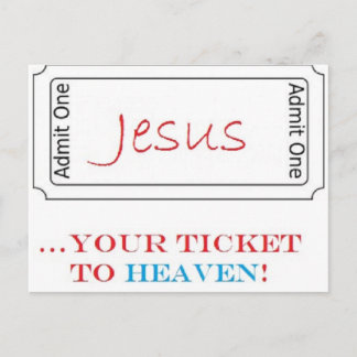 Jesus... Ihr Ticket zum Himmel! Postkarte