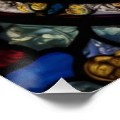 Jesus im Buntglasstil Poster (Ecke)