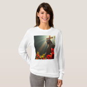 Jesus im Frauenhemd T-Shirt (Vorne ganz)