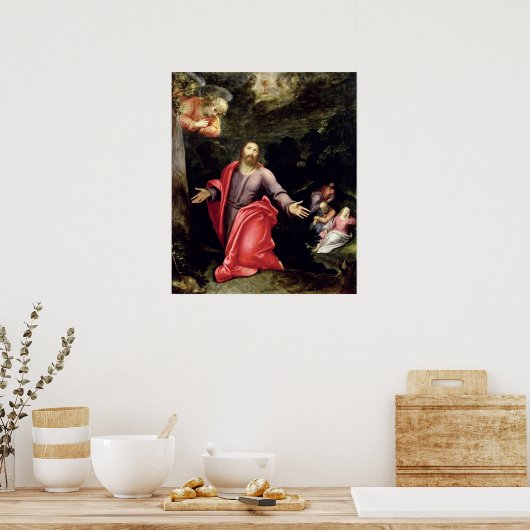 Jesus im Garten der Oliven, c.1590-95 Poster (Küche)