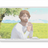 Jesus im Garten (Getsemani) Aufkleber (Vorderseite)