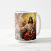 Jesus im Himmelreich Kaffeetasse (VorderseiteRechts)
