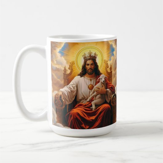 Jesus im Himmelreich Kaffeetasse (Links)
