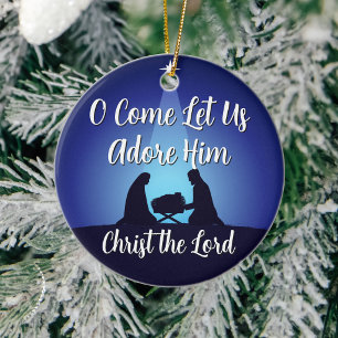 Jesus im Krippe Religiöse Weihnachtsgeburtsszene Keramik Ornament