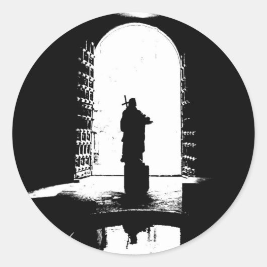 Jesus im Licht Runder Aufkleber (Vorderseite)