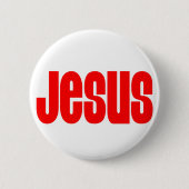 Jesus im Rot Button (Vorderseite)