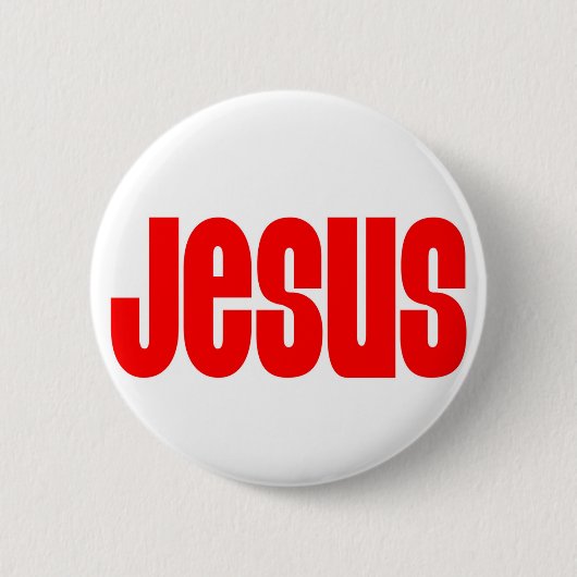 Jesus im Rot Button (Vorderseite)