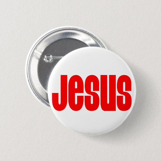 Jesus im Rot Button (Vorne & Hinten)