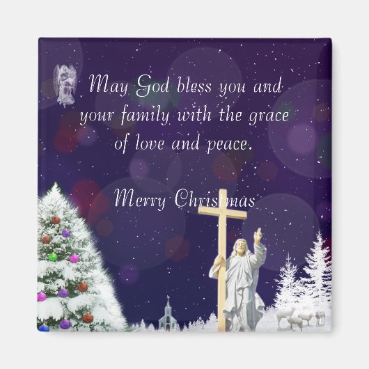 Jesus im Schnee Magnet (Vorne)