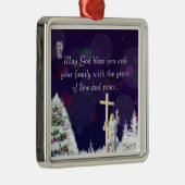 Jesus im Schnee Ornament Aus Metall (Rechts)