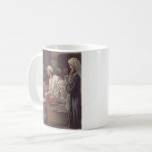 Jesus in Bethany gesalbt Kaffeetasse (Vorderseite Links)