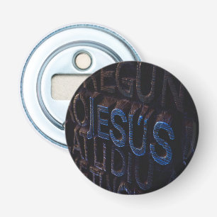 Jesus in Blaustein Christliche Gott Liebe Flaschenöffner