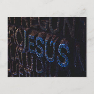 Jesus in Blaustein Christliche Gott Liebe Postkarte