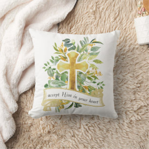 Jesus in deinem Herzen akzeptieren - Christlicher Kissen