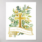 Jesus in deinem Herzen akzeptieren - Christlicher  Poster (Vorne)