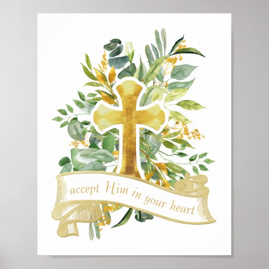 Jesus in deinem Herzen akzeptieren - Christlicher Poster (Vorne)