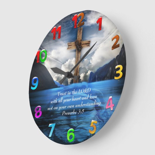 Jesus in den Wassersprichwörtern 3:5 Große Wanduhr (Winkel)