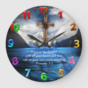 Jesus in den Wassersprichwörtern 3:5 Große Wanduhr