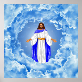 Jesus in den Wolken Poster