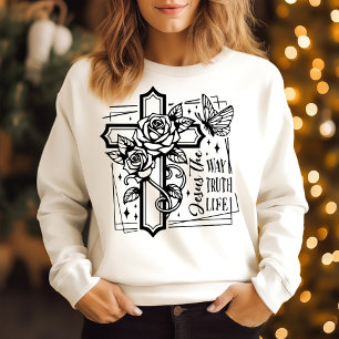 Jesus in der Art und Weise, wie das Leben der Wahr Sweatshirt
