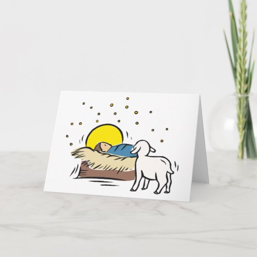 Jesus in der Gefahr Feiertagskarte (Vorderseite)