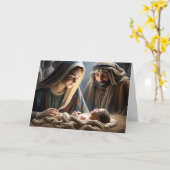 Jesus in der Gefahr | Weihnachten Karte (Gelbe Blume)