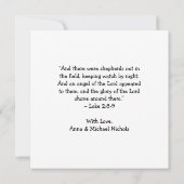 Jesus in der Gefahr | Weihnachten Karte (Rückseite)